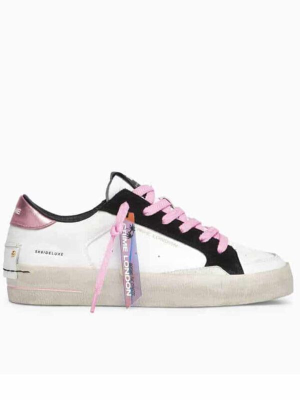 Sneakers Crime London SK8 Deluxe Guava Ice Blanc pour femme