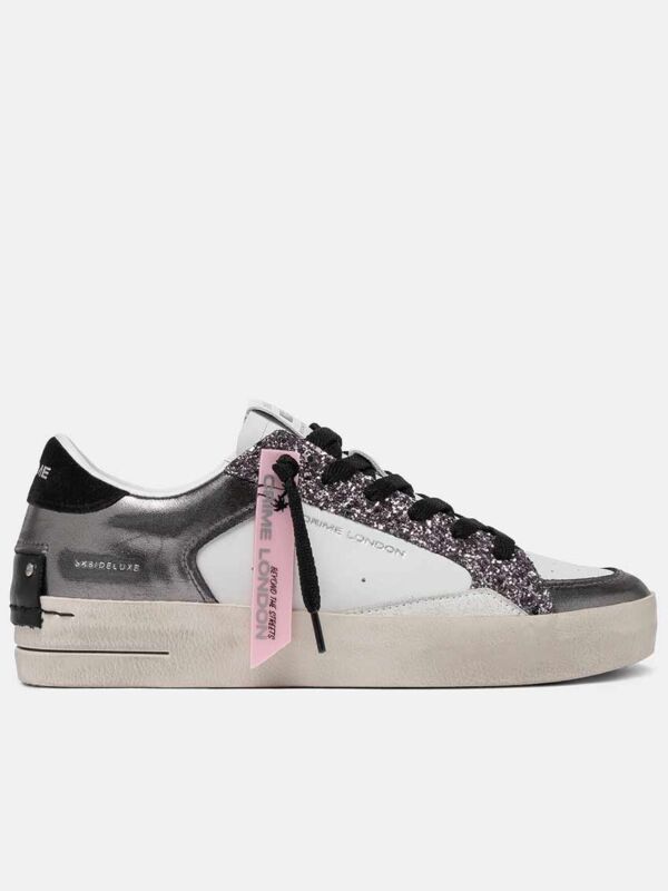 Sneakers Crime London SK8 Deluxe To The Moon Blanc pour femme