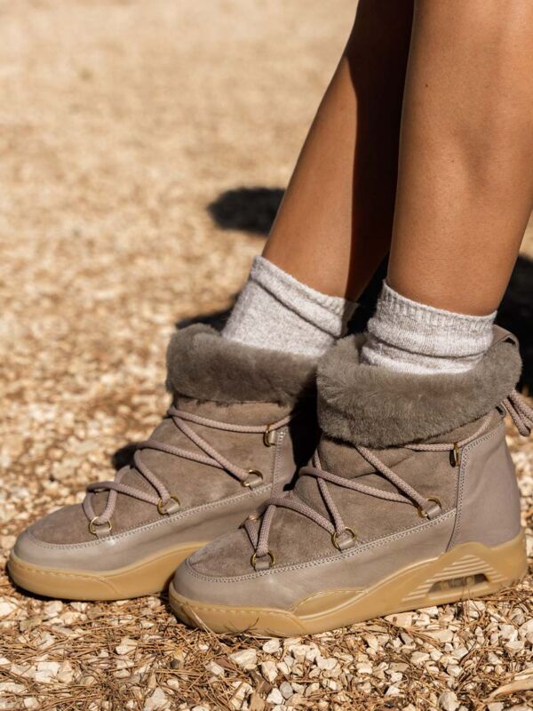 Bottines femme Serafini Moon ZV Taupe - Hiver 2026