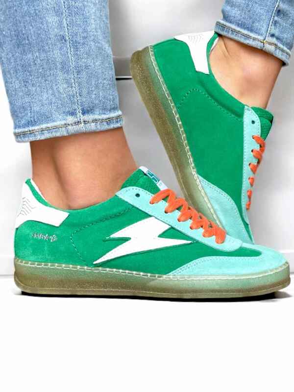 SMR23 Basket Basse Risy B355 Vert pour femme