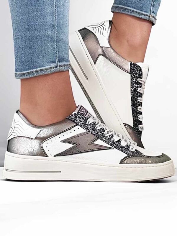 Semerdjian Basket Noubar C763 Gris Violet Metallisé Paillettes pour femme