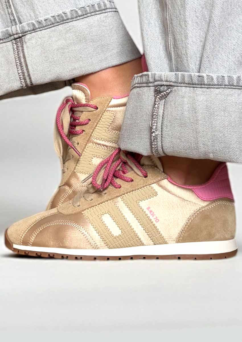 Back70 Basket Asian Beige Et Rose Satin Back70 Basket Asian Beige Et Rose Satin | Corner Shoes - For Trendy Girl