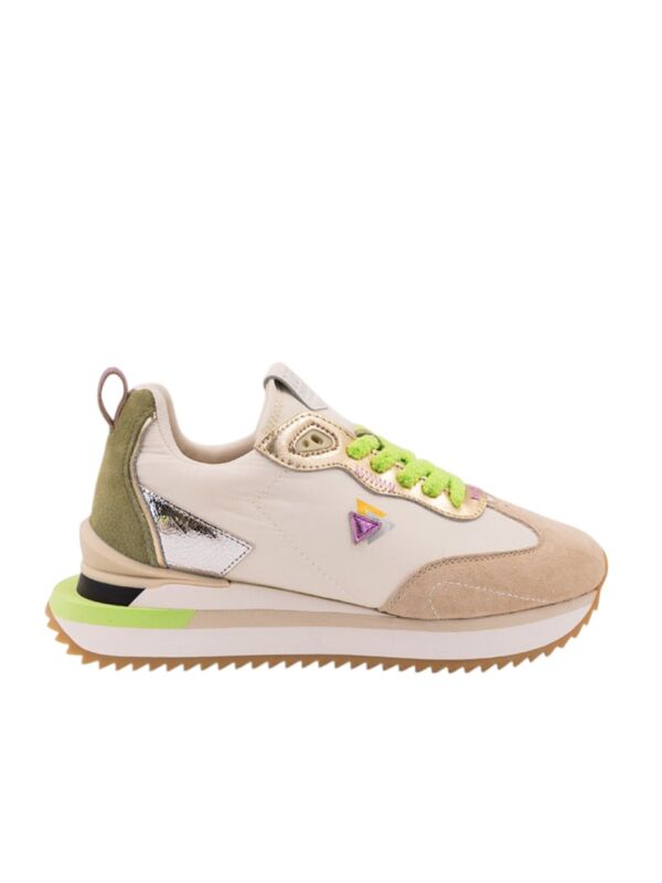 Baskets Femme 0-105 - Lenox Blooming | Sneakers Blanche & Kaki