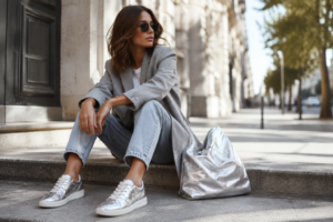 sneakers tendance été 2026 couleur argent
